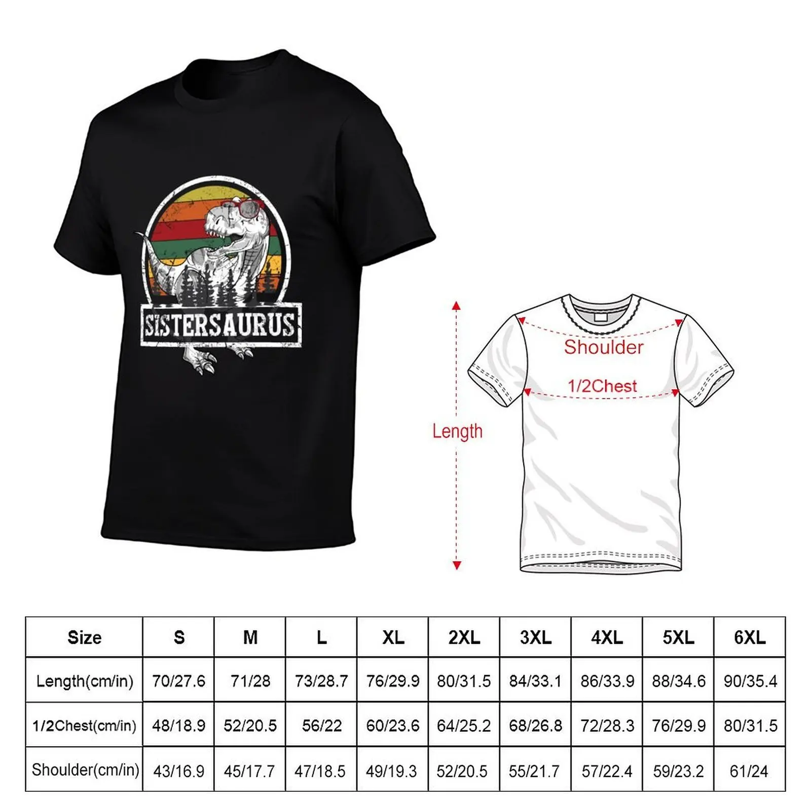 Sister Saurus Rex T-Shirt mens graphic t shirts t shirt man luxury t shirts for man graphic tees T-shirt