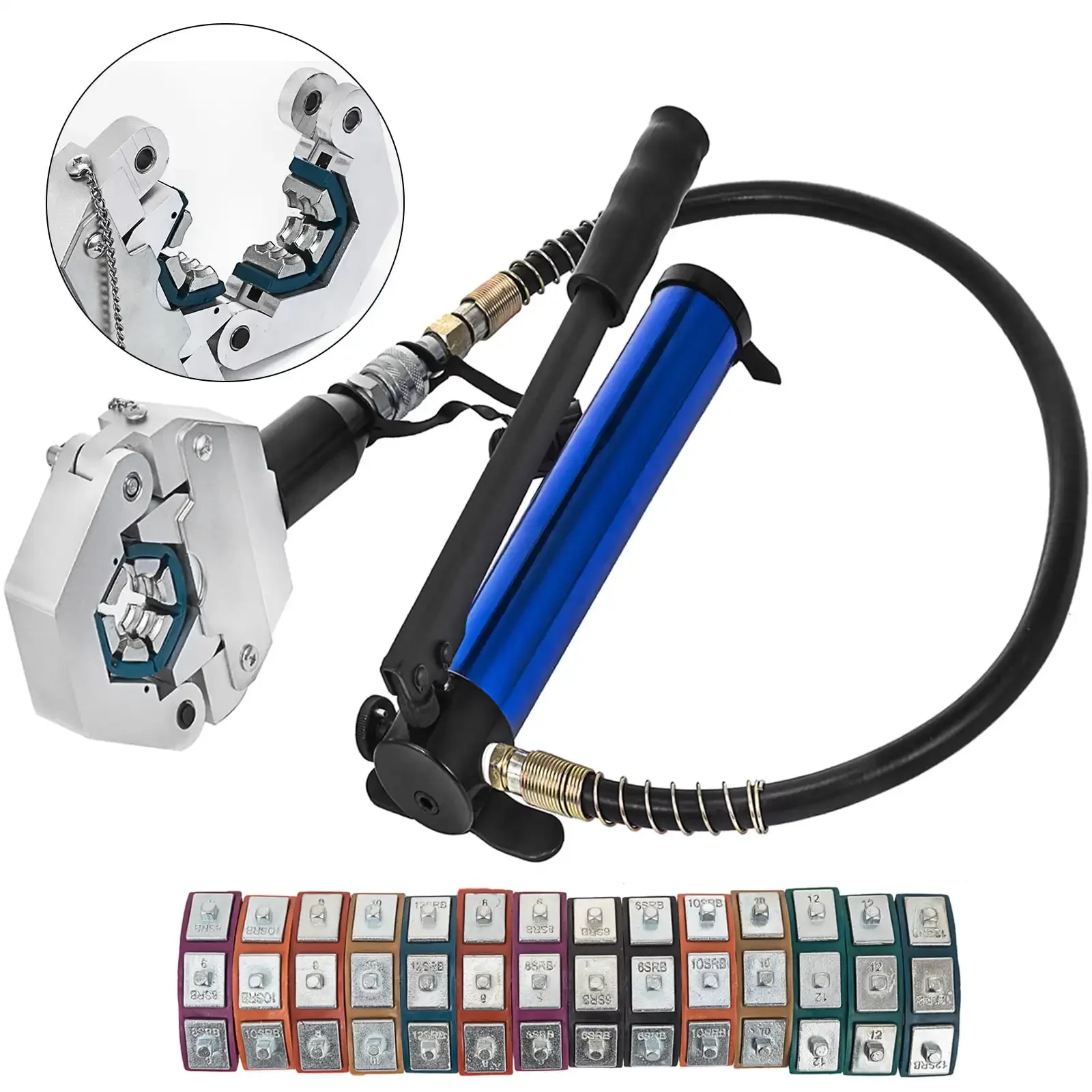 

Manually Operated AC Hose Crimper FS-7842B Separable Hydraulic Hose Crimper Kit Manual Piston Valve