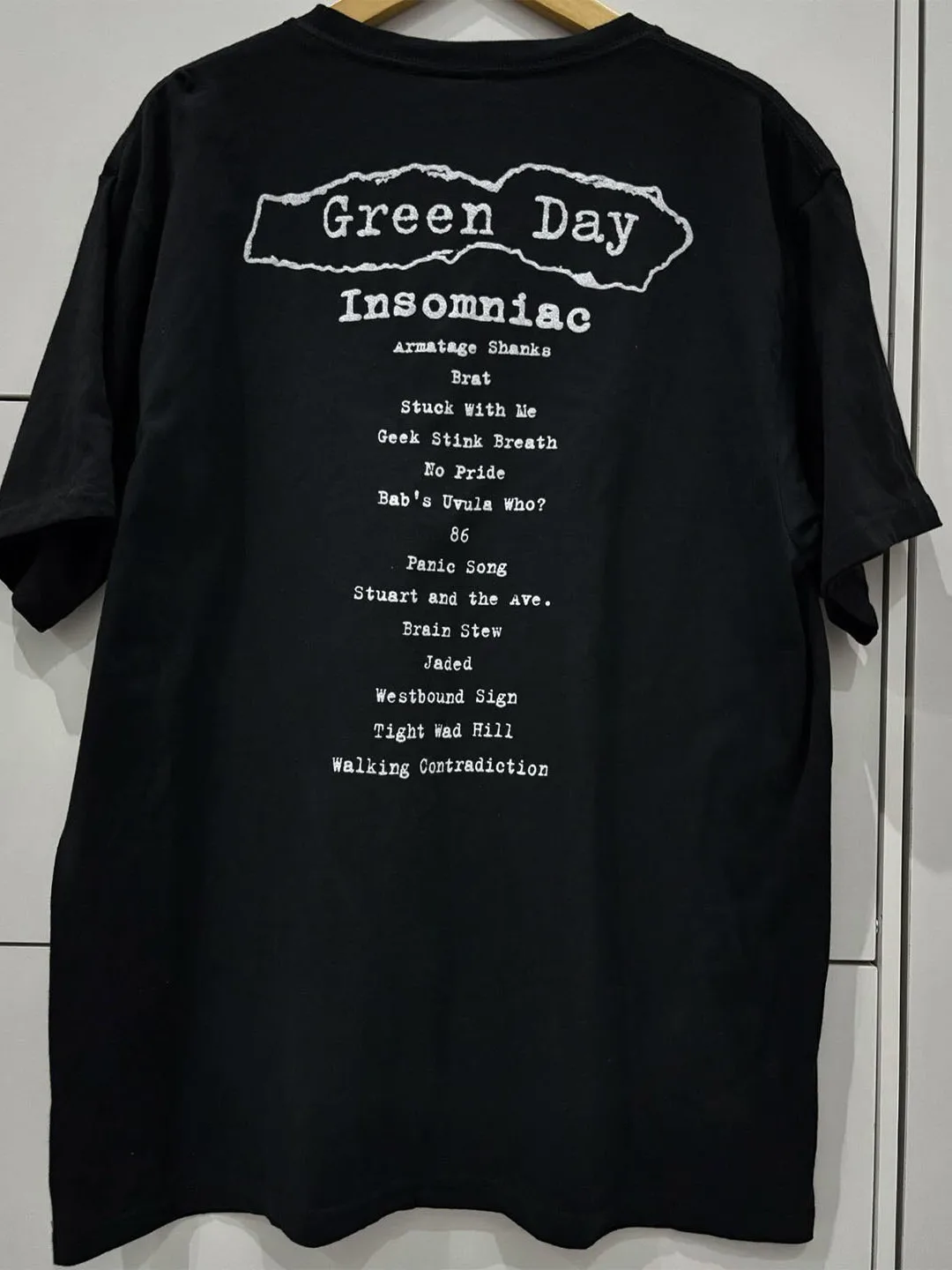 Green Day Band Funny Portrait Illustration Short Sleeve T-Shirt Punk Rock Heavy Cotton Half Sleeve Trendy round Neck Summer C...