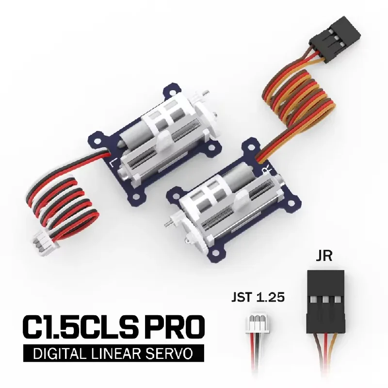 1.5g Digital Linear Coreless Servo for Mini Aircraft JR-Left-Side RC Micro Linear Servo - 2PCS Upgrade 9mm JR-Right-Side