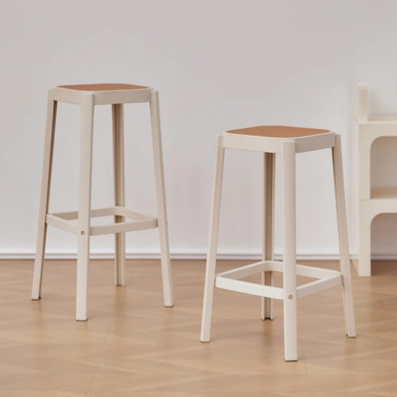 Nordic Style Plastic High Stool Creative Kitchen Living Room Bar Chair To Discuss The Modern Milk Tea Shop Island Bar Stool