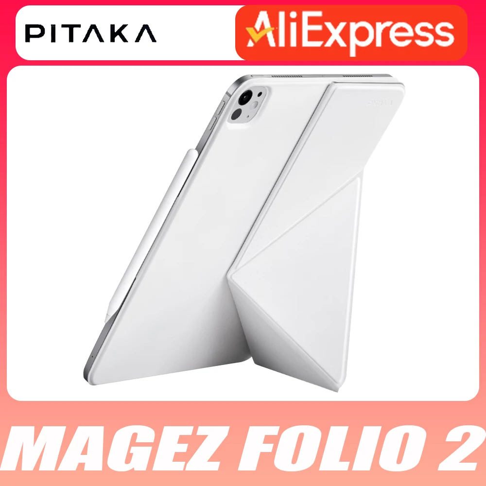 

PITAKA MagEZ Folio 2, планшетофон для iPad Pro 2024, двухсторонний Magsafe, легкие планшеты, телефон, Беспроводная зарядка, офис