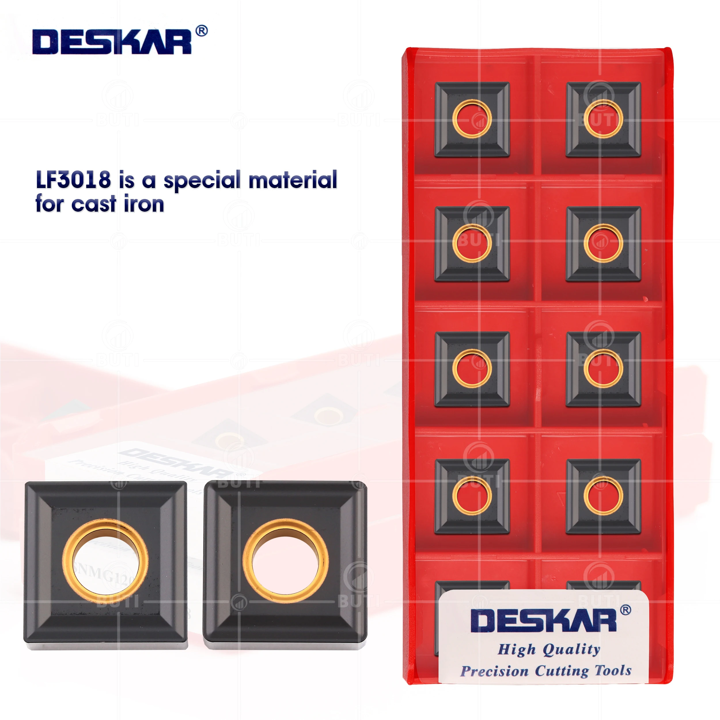 Deskar 100 Original Snmg120404 Snmg120408 Lf3018 Cnc Torno Cortador de Corte Carboneto Insere Ferramentas de Torneamento Externas para Ferro Fundido