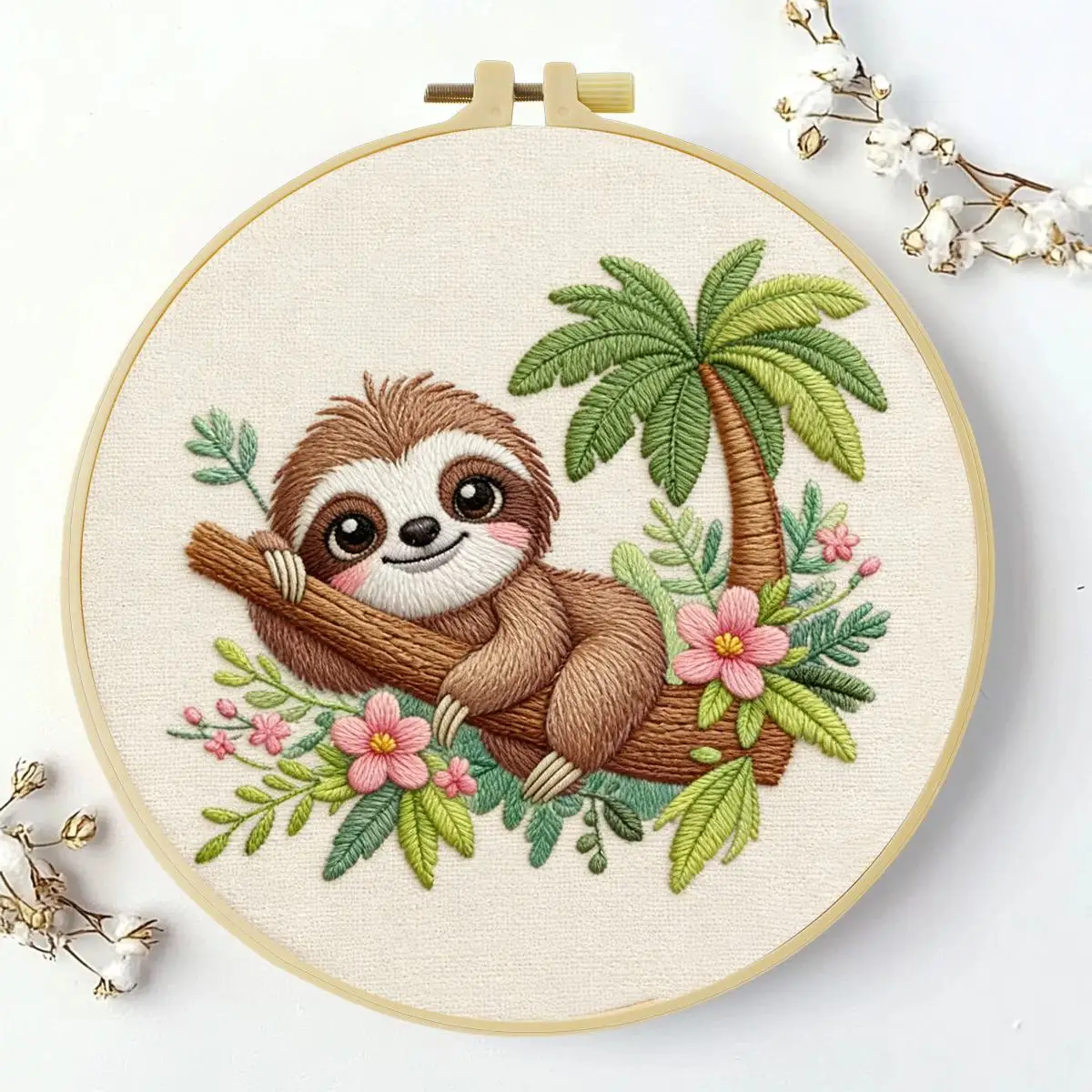 1 Stück 20X20CM/15X15CM 7,87/6,3 Zoll Koala Stickerei Starter-Kit DIY-Kit DIY-Stickerei-Set Handarbeiten Nadelkunst Nähkunst – Detail 1
