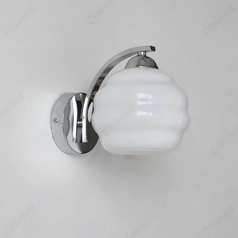 

European New LED Retro Glass Wall Lamp Living Room Corridor Bedroom Bedside Decorative Lighting E27