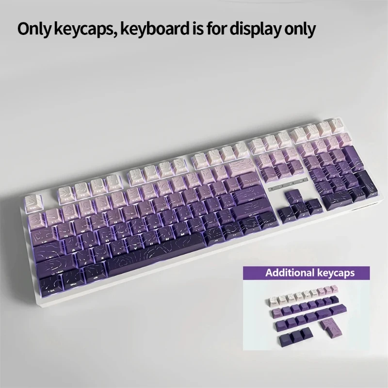 Neue topografische Tastenkappen 4.0-Version Shine Through 98-Tasten PBT Cherry Profile Side Print Hintergrundbeleuchtung für mechanische MX Gamer-Tastatur