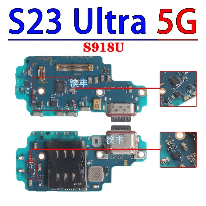 Usb Dock Charger Port for Samsung Galaxy S23 S22 Plus Ultra S901 S906 S908 S911 S916 S918 B U N 0 Charging Board Module