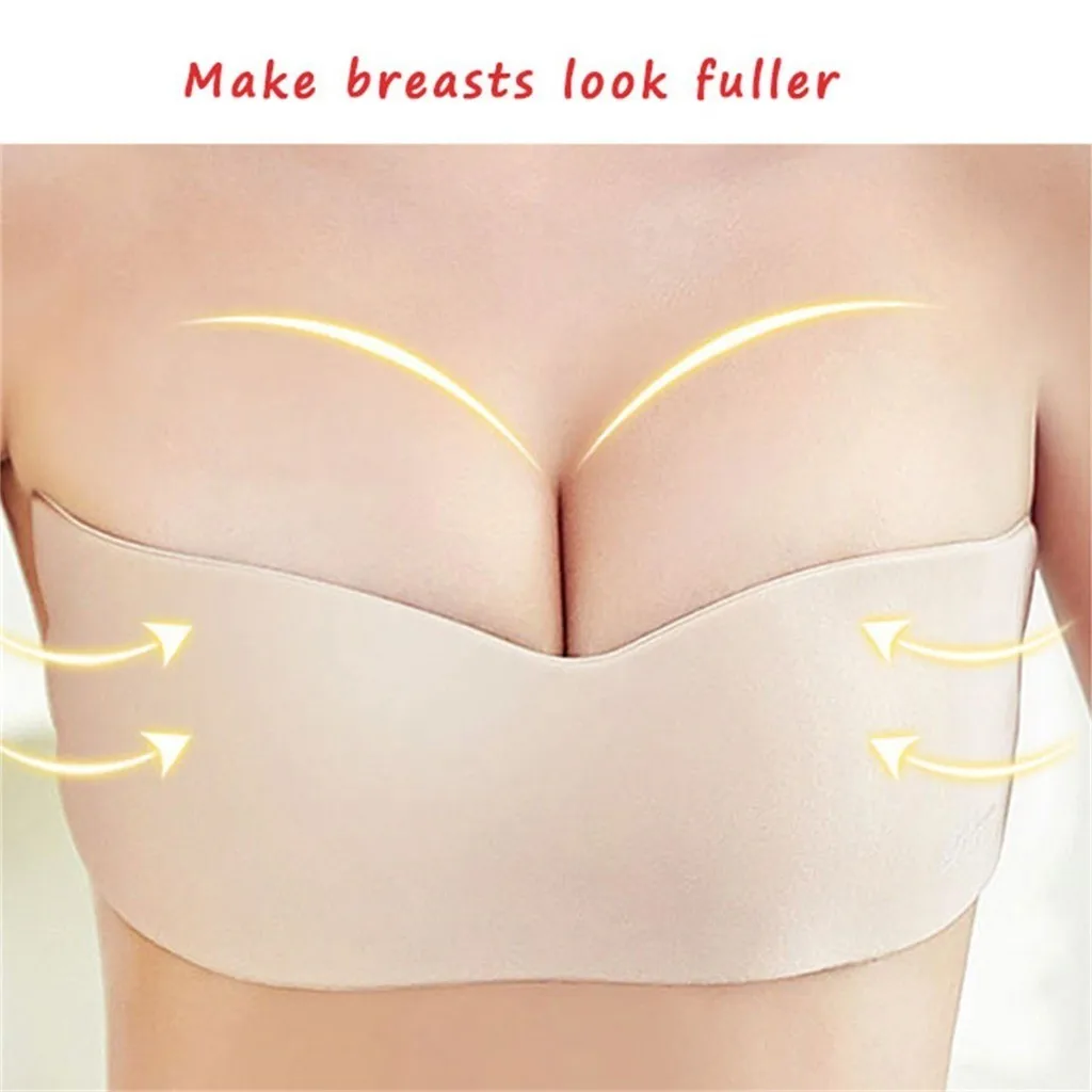 Silicone Bra Push Up Waterproof Reusable One-piece Breast Sticker Bra Push Up Adhesive Nipple Stickers Strapless Bra Pads