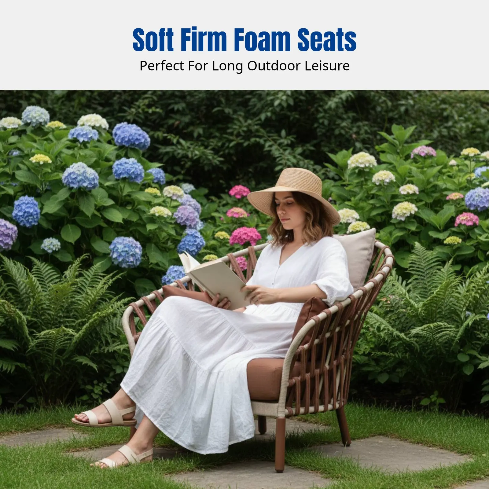 

Уличный комплект мебели из ротанга, водонепроницаемый и устойчивый к солнцу, с алюминиевым каркасом, в современном минималистичном стиле, для патио, сада, балкона, зоны отдыха