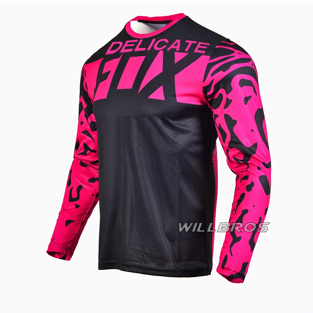 MX Jersey Motocross ATV Scooter DH BMX motocicleta Dirt Bike carreras todoterreno rosa para hombres y mujeres