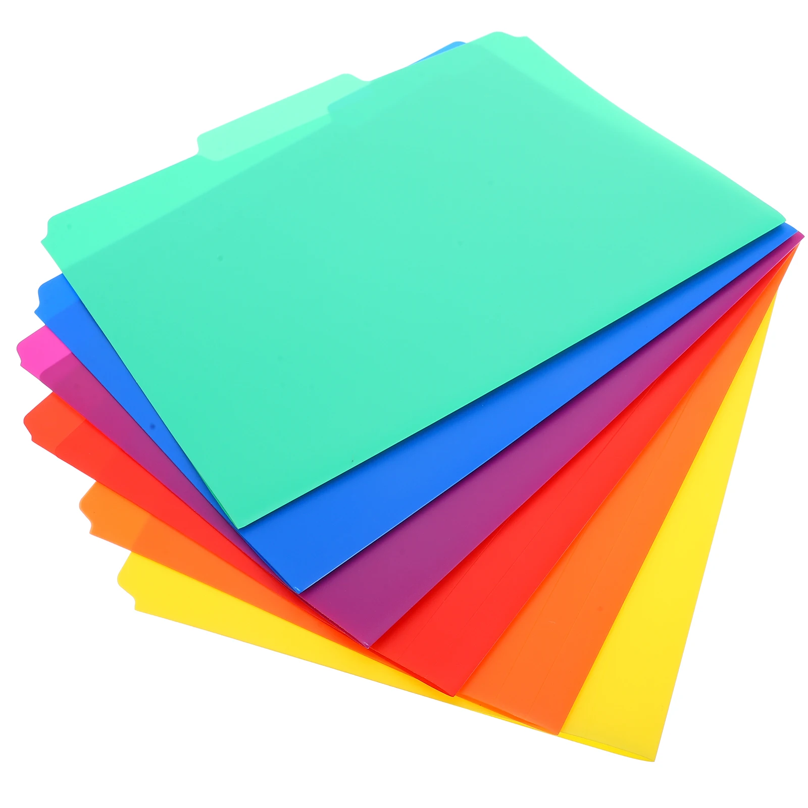6Pcs File Folders Organizer Colored Plastic Folders Multicolor Document Storage for Office Home School Plastic Folder