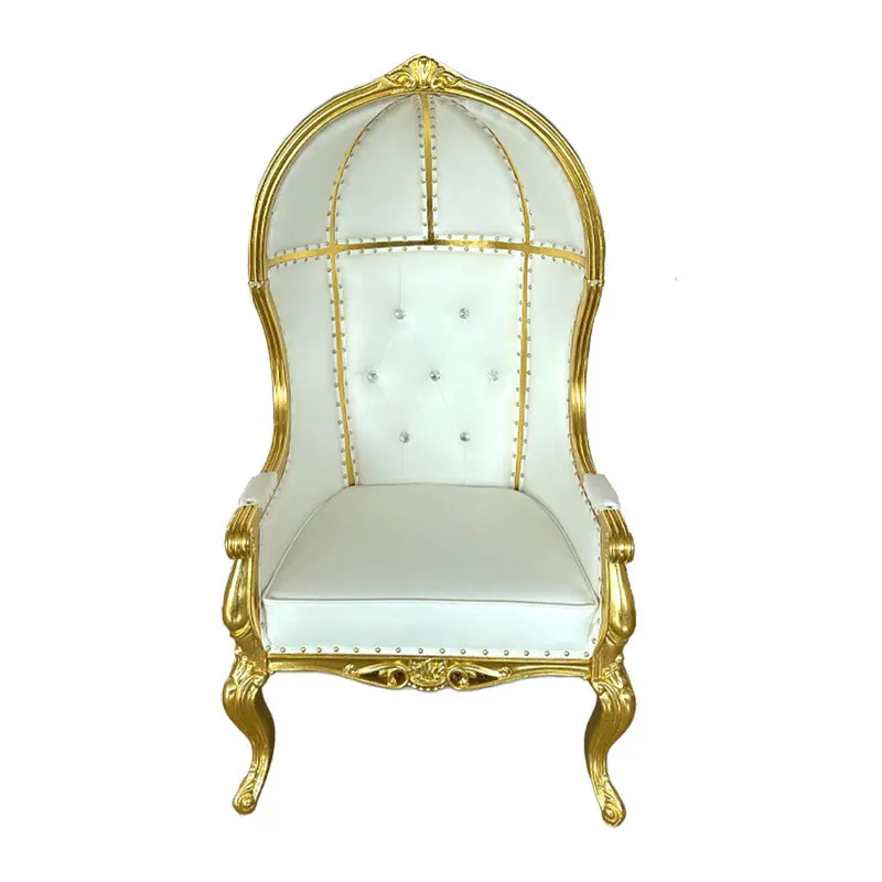 Hotel wedding banquet chair European solid wood princess chair living room bedroom children