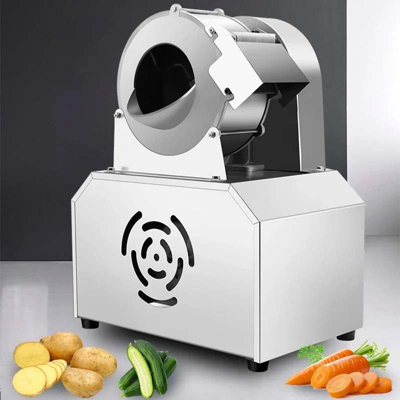 200W Electric Vegetable Cutter Wire Cutter Commercial Automatic Slicer Potato and Radish Shredder Multifunctional