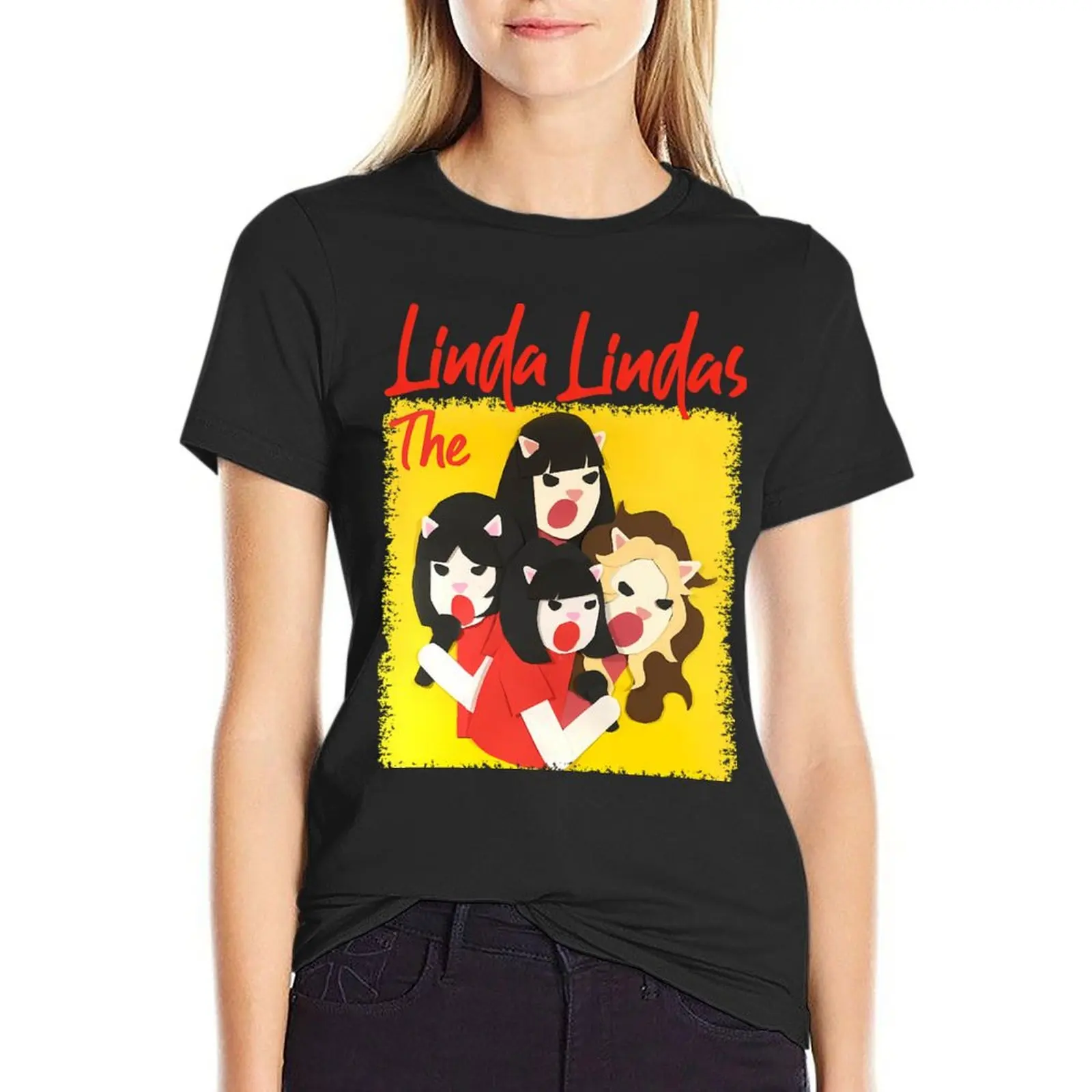 

Футболка Linda Lindas Artwork с таможенной графикой, эстетическая одежда, футболки для женщин, футболки с графикой