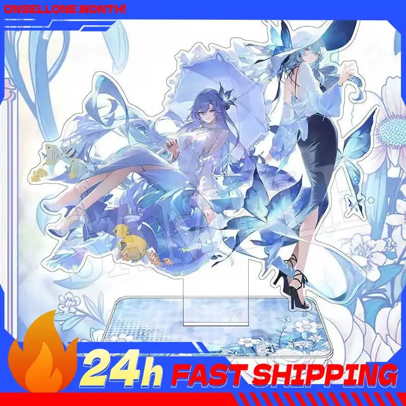 

Wuthering Waves, акриловая подгонялка для двойного игрока, стоячая карта, фигурка ключницы, акриловая подставка, мини-Q, акриловый брелок, игрушка