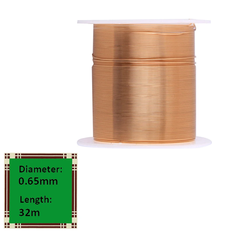 100 g emaillierter Kupferdraht, 0,1 mm–1,5 mm, hochpräziser Magnetwickeldraht für Transformatoren, Motoren, Relais, Induktivitäten (1300 m–6 m)