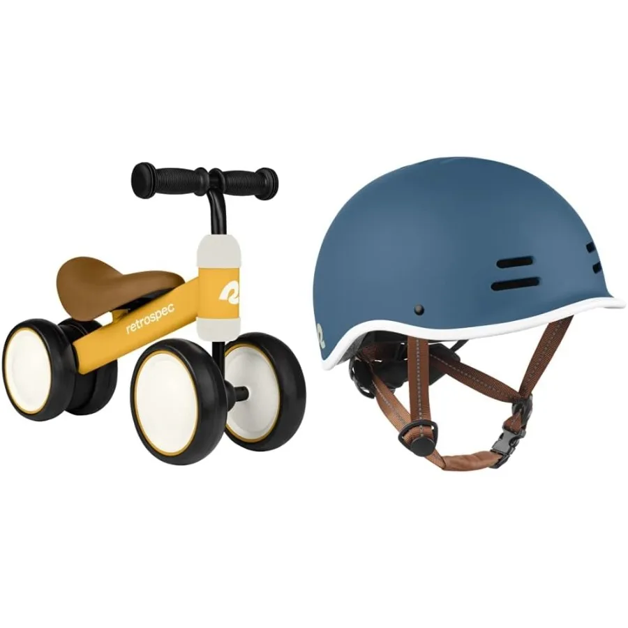 クリケットベビーウォーカーバランスバイク（4輪）12～24ヶ月向け - 1歳児向け幼児用自転車おもちゃ - 乗用玩具