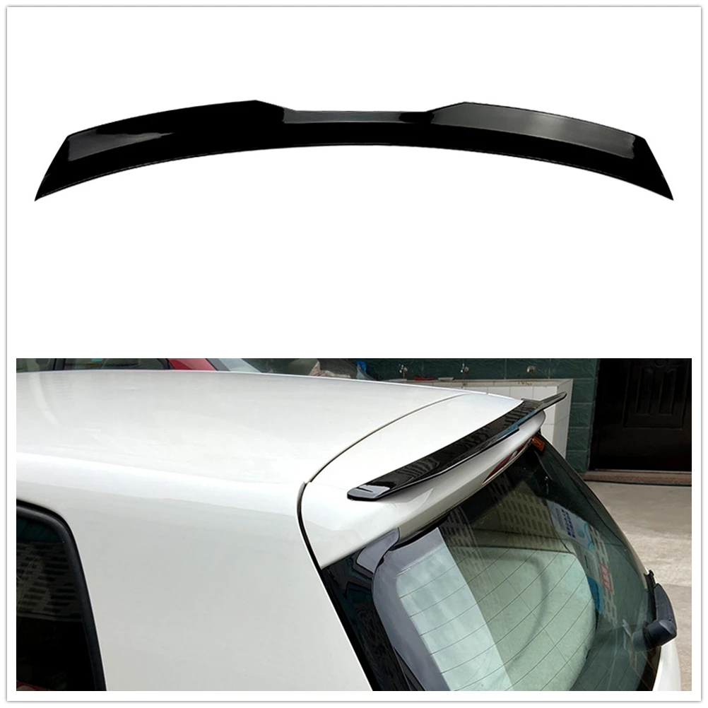 

For Volkswagen VW Golf 6 2008-2013 Rear Spoiler Roof Wing Black Car Body Tail Gate Flap Lid Trunk Window Trim Upper Splitter Lip