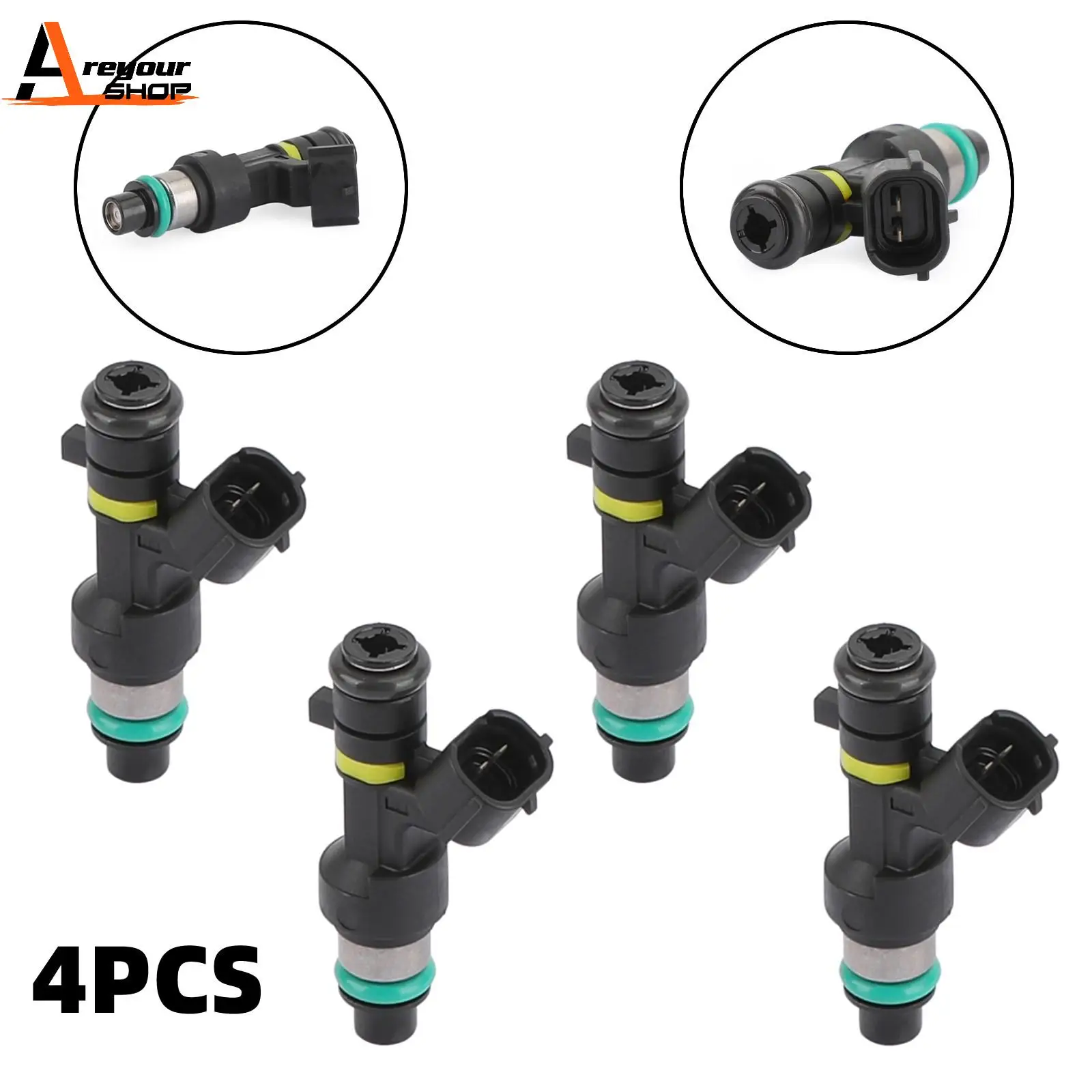 

Areyourshop 4pcs Fuel Injector Fit 16600-EN200 For Nissan NV Sentra 2.0 Cube Versa 1.8L FJ1056 Car Auto Accessories