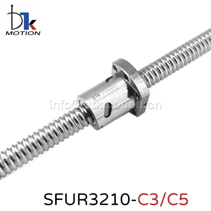 DTK Taiwan SFU3210 Ground C3 C5 Ball Screw R32 600mm Thread Shaft Lead 10mm High Precision Grind Spindles CNC Replace TBI Motion