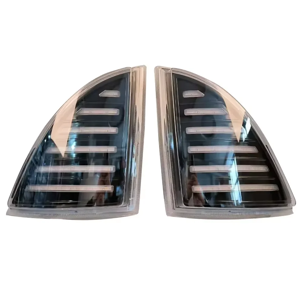 2Pcs LED Corner Turn Signal Lamp Black Inner For HINO 700P Pre‑Facelift Cab Truck 2003-2013 Sequential Amber LED Indicator Light