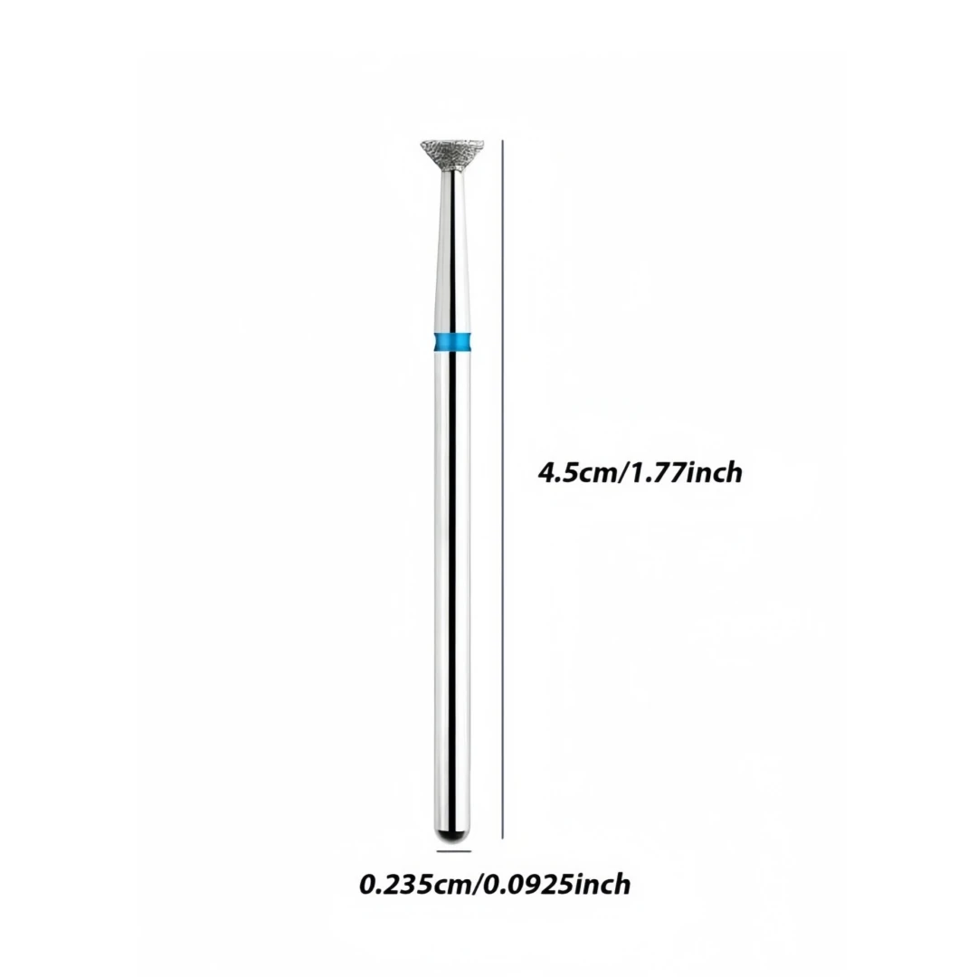 2 قطعة غرامة الماس مسمار لقمة ثقب لهب شكل المطاحن الروسية بشرة نظيفة لدغ الكهربائية مانيكير التدريبات الأظافر اكسسوارات #4