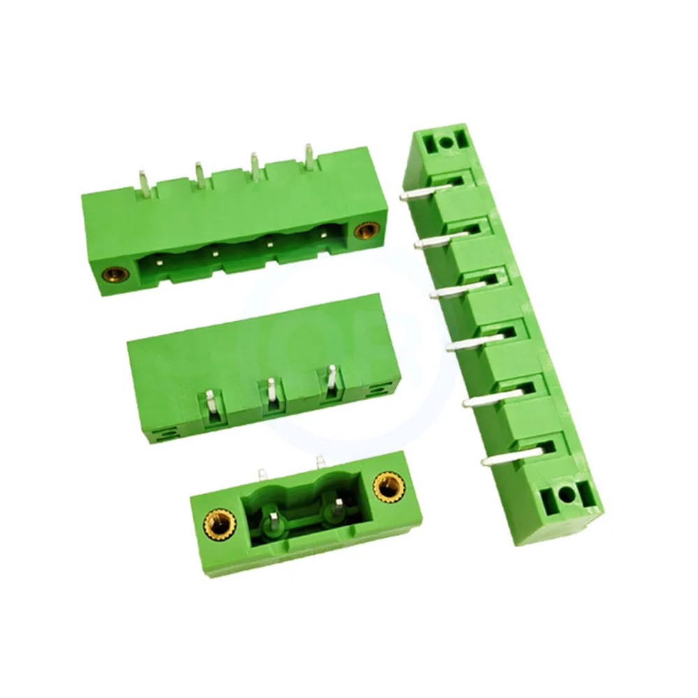 (10 Pcs) KF 2EDGRM 7.62mm Flanged Plug-in Terminal Block with Ears JM 15EDGRM 7.62 PCB Bent Pin Holder with Fixing KF2EDGRM