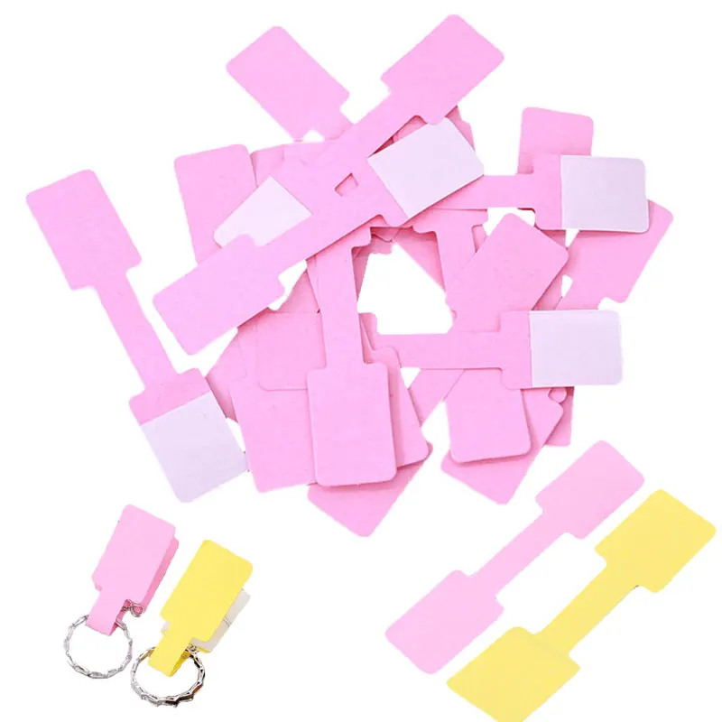 50pcs/lot Blank Paper Price Tags Stickers For DIY Jewelry Ring Clothing Display Packaging Detail Display Price Label Findings