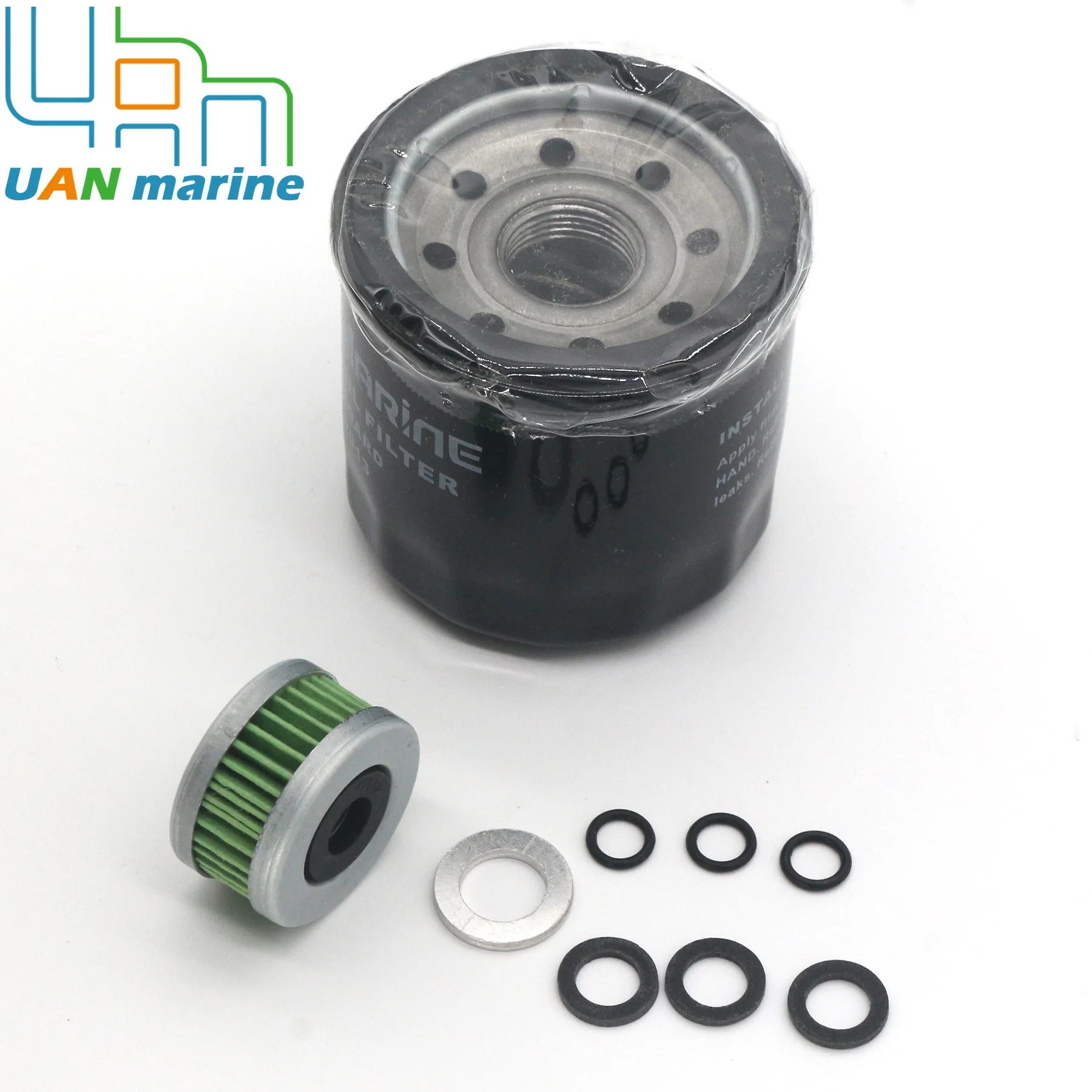 Oil Filter & Fuel Filter W/ Gasket Change Service Kit Fits for Honda Outboard Engines BF40 BF50 BF60 15400-PM3-405 16911-ZZ5-003 - view 2