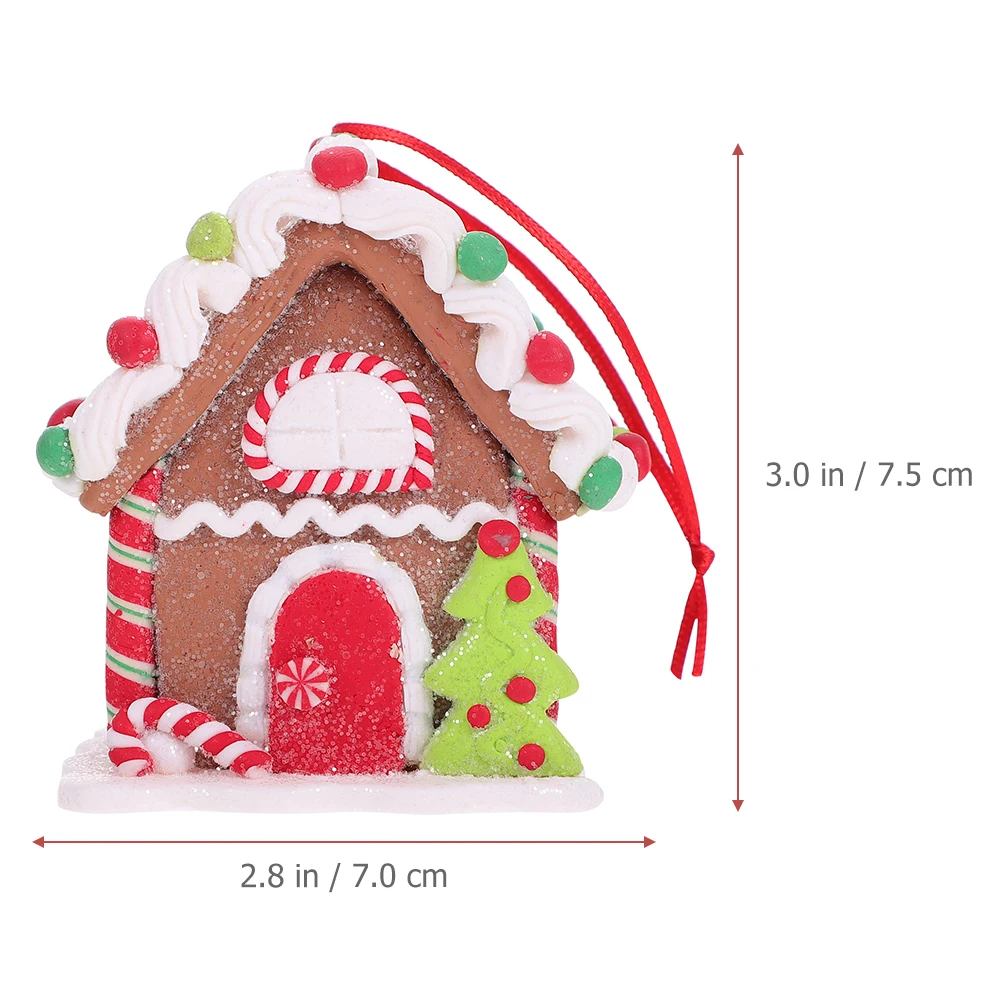 

Gingerbread House Resin Crafts Christmas naments Bulk Hanging Decor Xmas Tree nament Party Supplies House Pendant