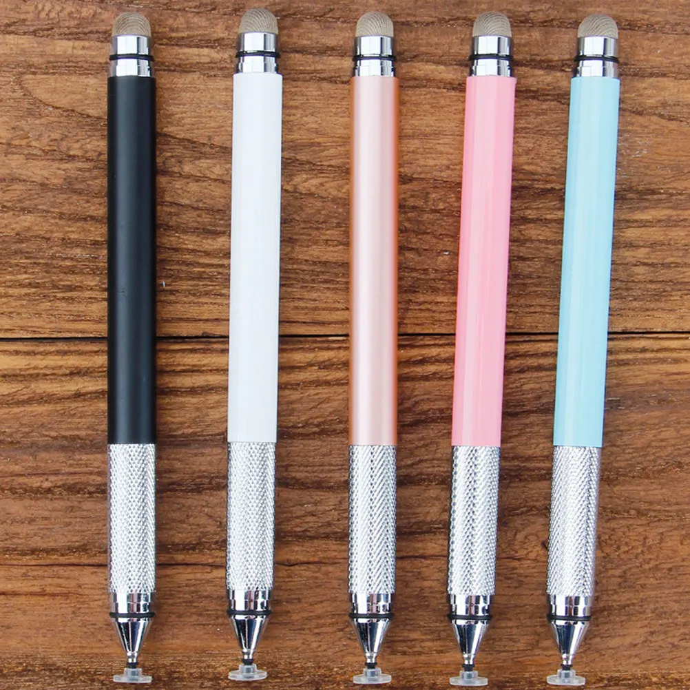 Stylet métallique 2 en 1 pour téléphone, tablette, écran capacitif, dessin, prise de notes, marquage des e-mails, documents