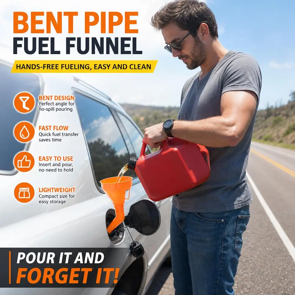 Refueling Funnel with Filter Motorcycle Refuel Engine Oil Funnel Moto Car Long Mouth Funnels Car Repair Filling Tools view 4