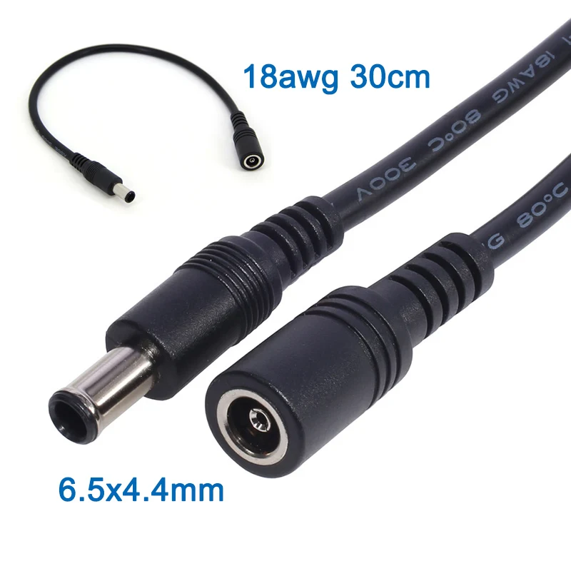 6044 Male to Female Extension Cable 6.5x4.4mm Connector Charging Connection Cable for Computer Display Monitors k