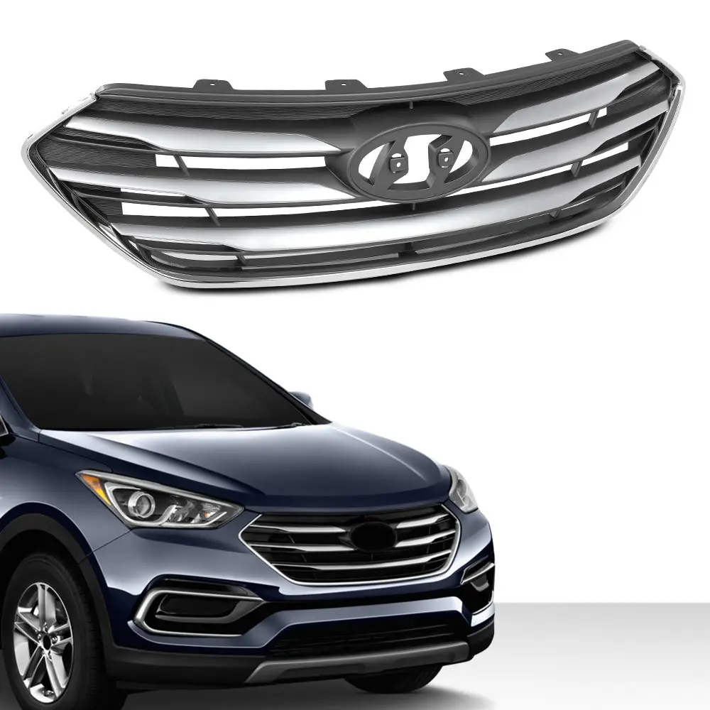 

Crossdesig Grille Assembly Compatible with Hyundai Santa Fe Sport 2017 2018