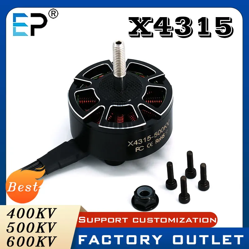 E-power X4315 4pcs Brushless Motor Set 400KV 500KV 600KV 13 Inch Long-Range Anti-Explosion for RC Aircraft 6S 8S Compatible