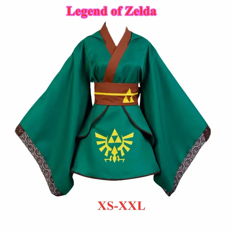Game Tears of the Kingdom Cosplay Kostuums Zelda Prinses Kostuum Kimono Uniform Vrouwen Halloween Party Kleding Pakken - afbeelding 2