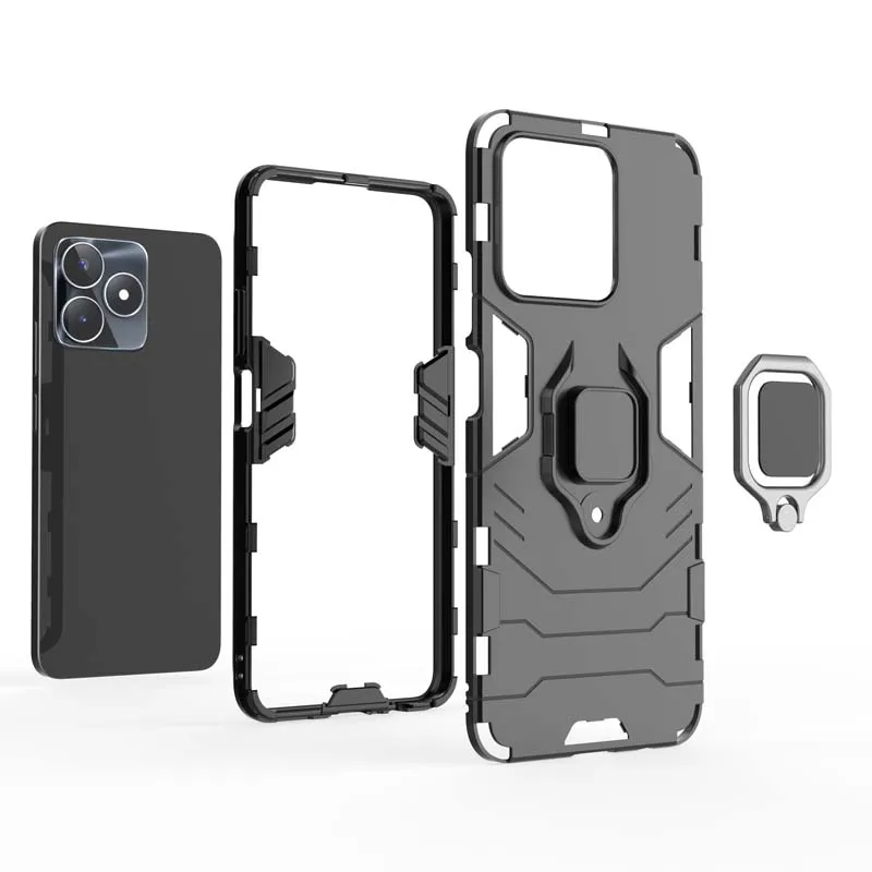 For Realme C51 C53 C55 Case ShockProof Armor Protective Bumper Back Phone Cover for Oppo A18 A38 A58 A58X A78 A98 4G 5G Fundas image 5