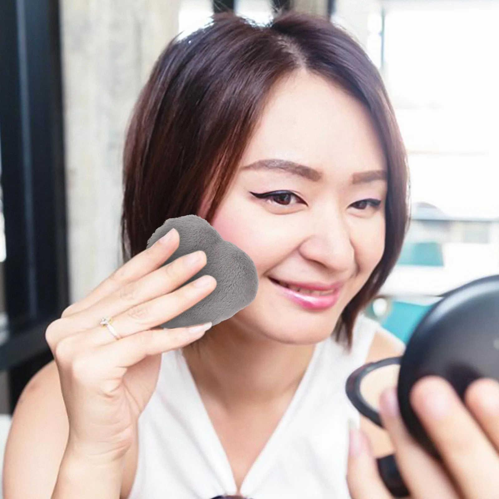 

4Pcs Heart Shape Powder Puff High Density Makeup Applicator for Foundation Concealer Loose Powder Face