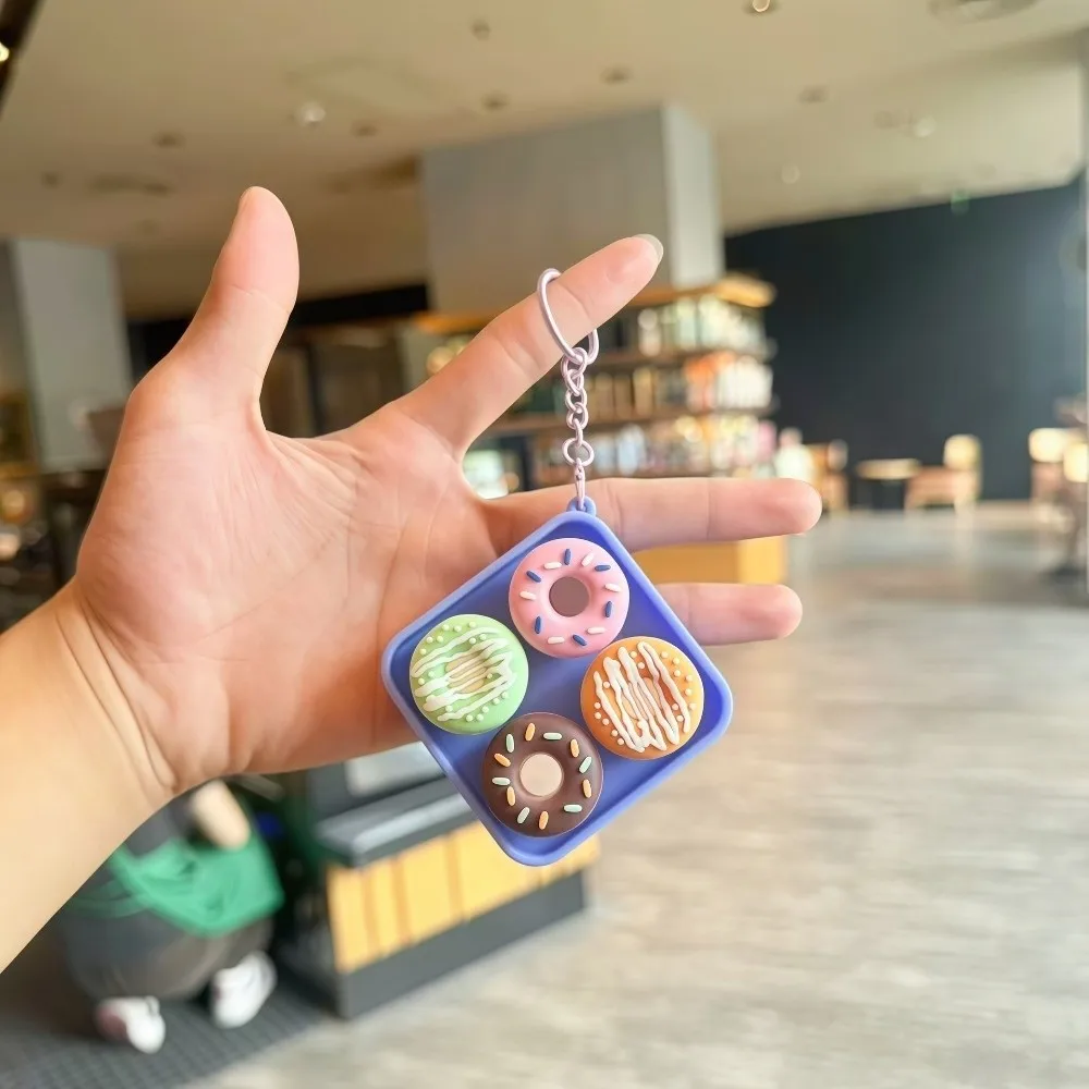 Food Clicker Keychain Pizza Egg Finger Button Keychain Finger Button Clicker Calming Keychain Reduce Pressure