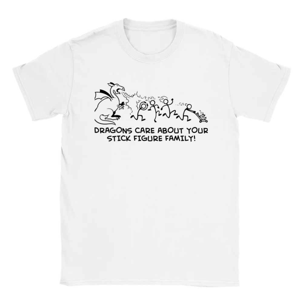 Dragons Care About Your Stick Figure Family T-shirt