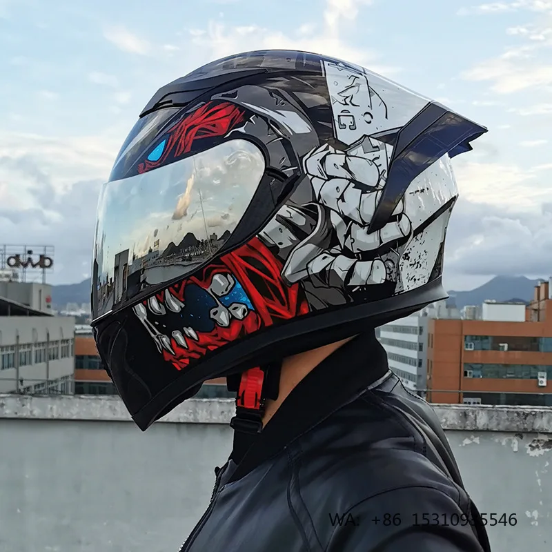 

Dual Lens ABS Motorcycle Helmet High Hardness Anti-Shock Adjustable Adult Outdoor Bike Riding Head Guard