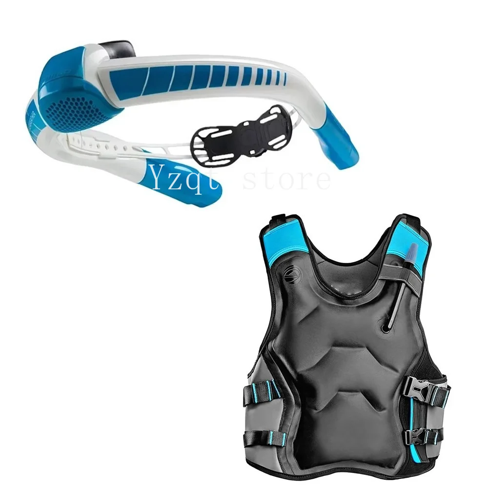 POWERBREATHER Snorkel diving snorkeling vest silicone mouth two-way fit pool open water
