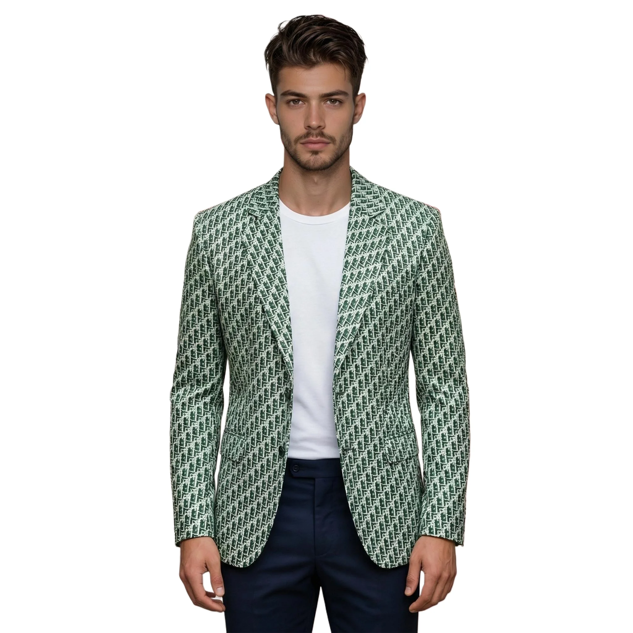

Stylish Luxury Suit jacket Dinner Suit Printed Man Blazers for Wedding Suit Man Suits Groom Coat