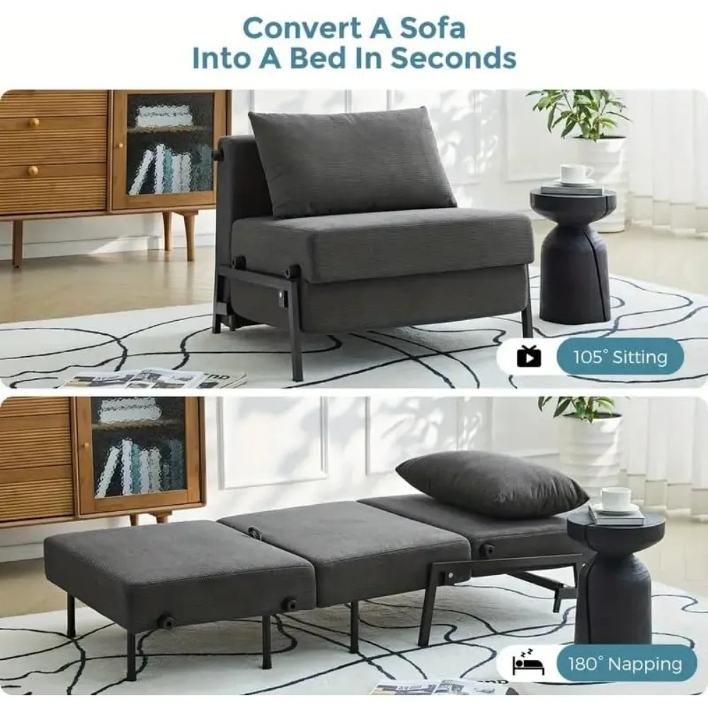كرسي سرير أريكة قابل للتحويل - نوم حديث 3 في 1 لغرفة المعيشة وغرفة النوم ومساحات الضيوف #5
