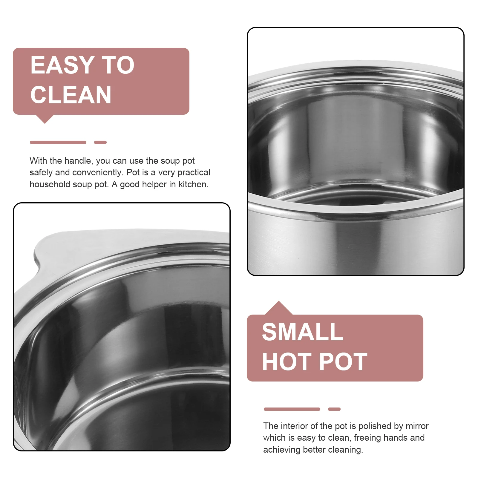 

1pc Stainless Steel Soup Single Hot Korean Ramen Stew Cooker Stock Pot Cooking Pots Kitchen Reusable Milk Pot Boiling Pasta