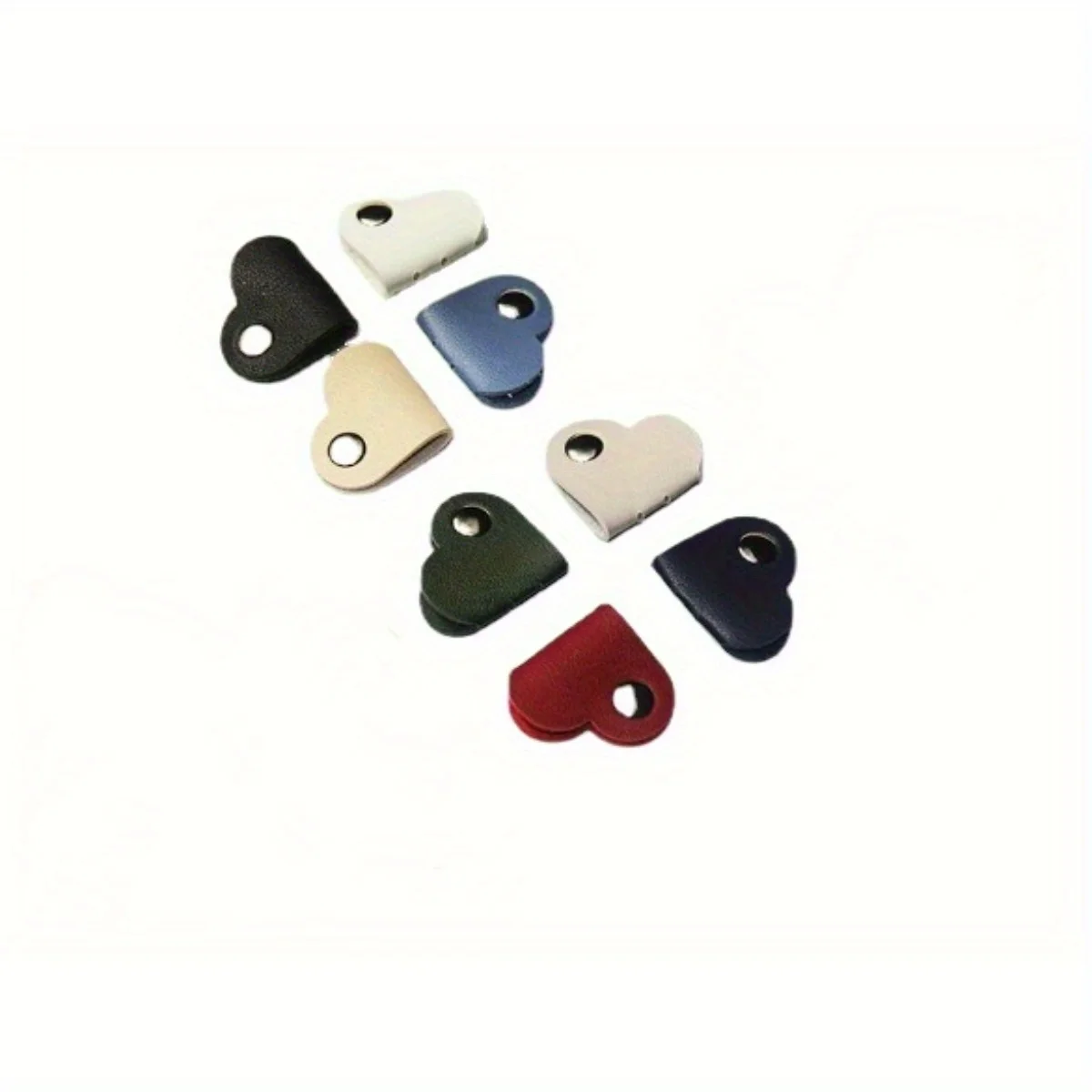 6 أشرطة كابل من جلد البولي يوريثان نابضة بالحياة على شكل قلب - أشرطة كابل للرجال والنساء بألوان مختلطة