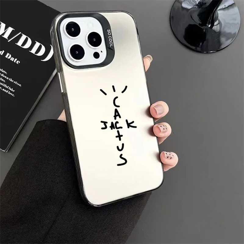 الفاخرة شارع سكيت الصبار الهيب هوب للصدمات جراب هاتف آيفون 16 15 14 13 12 11 برو ماكس ترافيس سكوت عدسة حماية