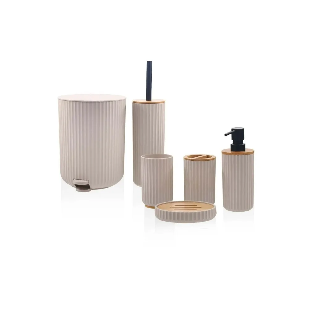 

Набор для ванной комнаты Cream Stripe, коллекция из 6 предметов