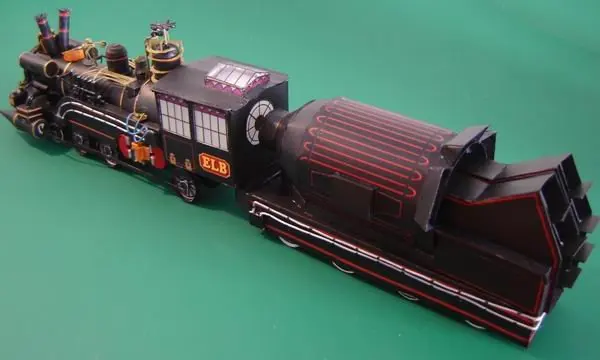 3D 미래로 돌아 가기 닥터의 기차 조각 Papercraft 종이 카드 모델 빌딩 세트 수제 DIY 기하학적 종이 접기 모델