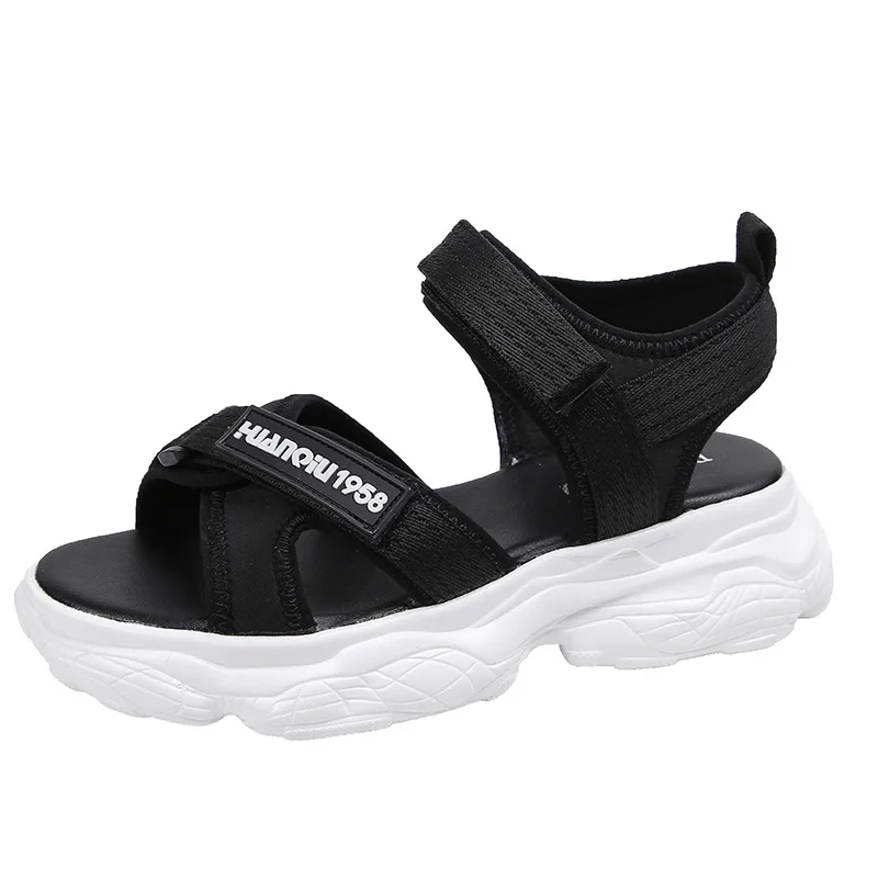Sandały damskie letnie nowe płaskie buty na plażę na platformie sandały sportowe lekkie wygodne damskie sandały koturny buty dla kobiet
